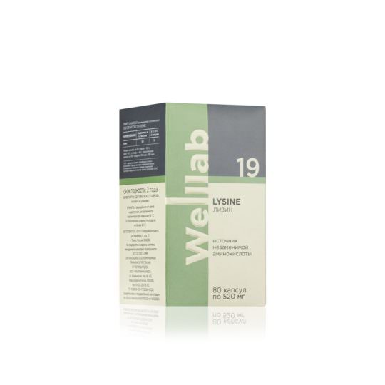 Welllab LYSINE, 80 капсул